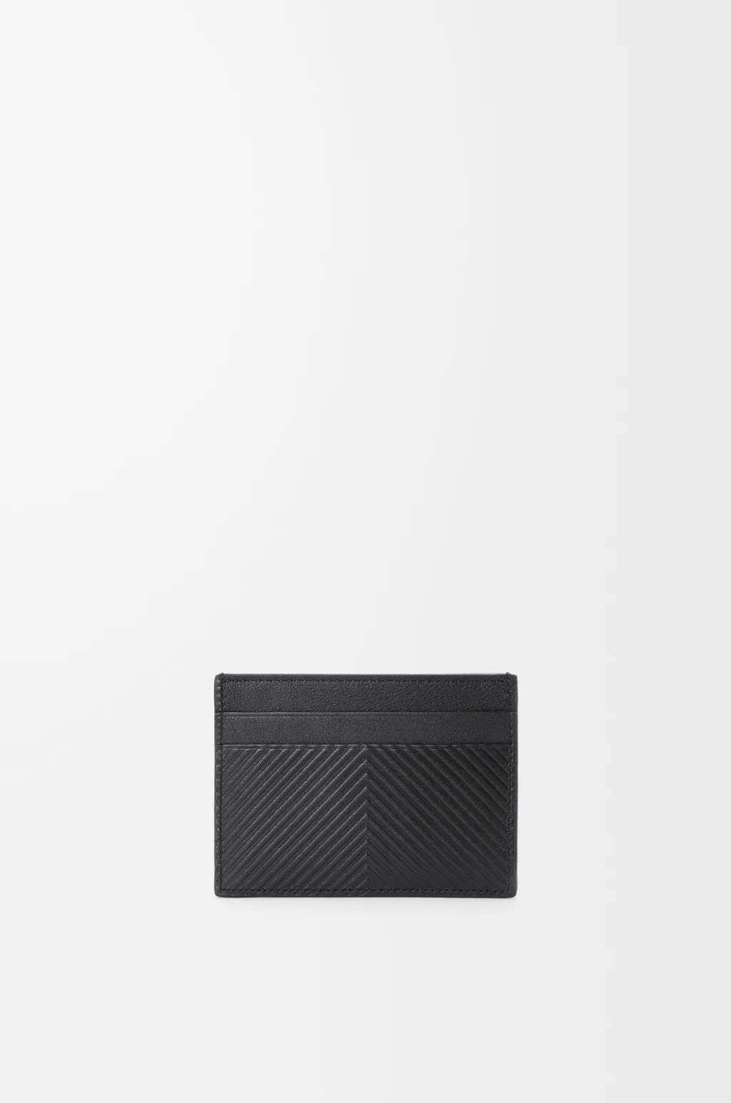 Plain Cardholder In Textured Classic Calfskin