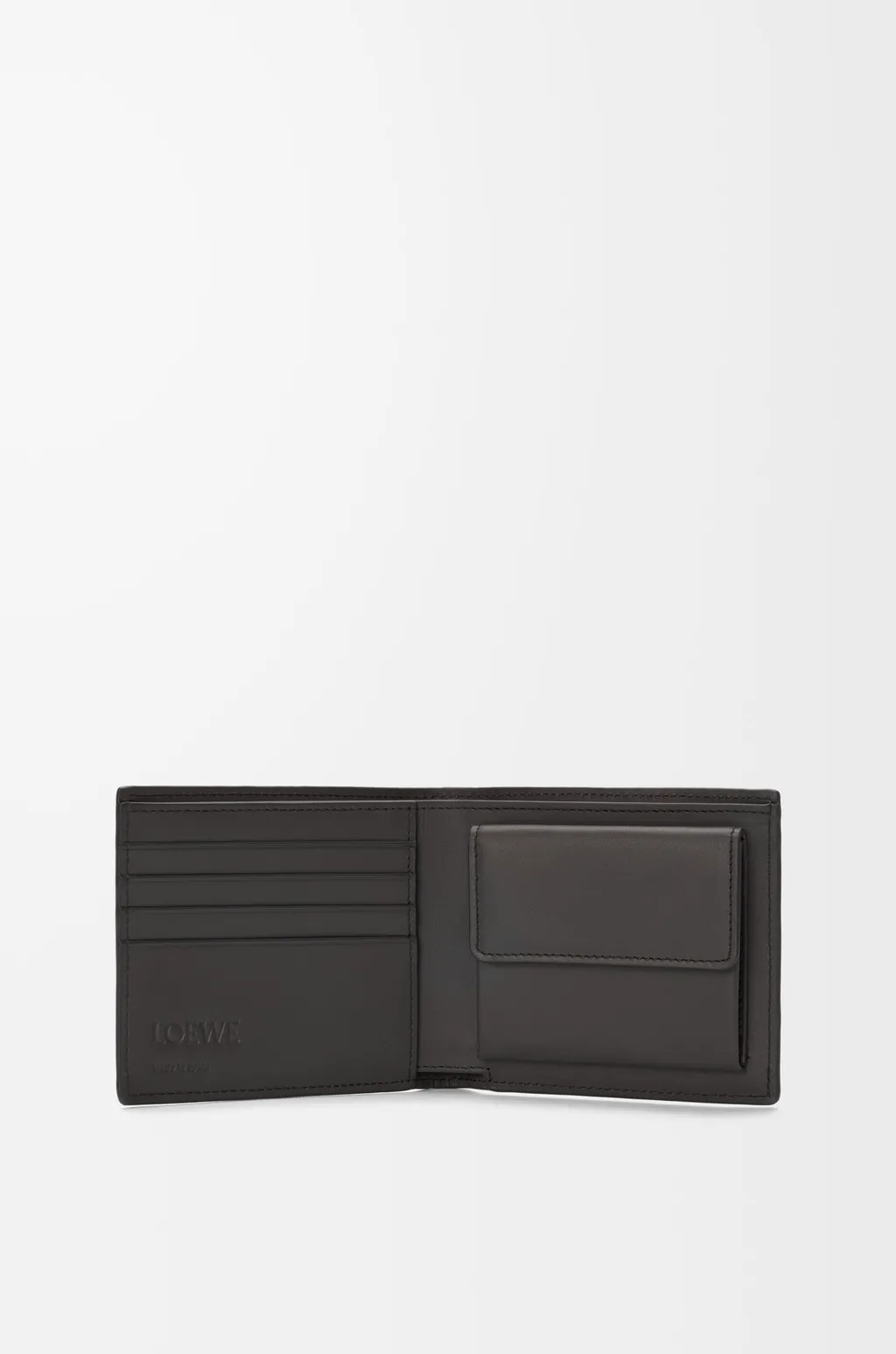 Bifold Coin Wallet In Textured Classic Calfskin