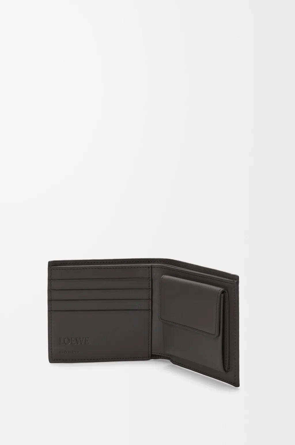 Bifold Coin Wallet In Textured Classic Calfskin