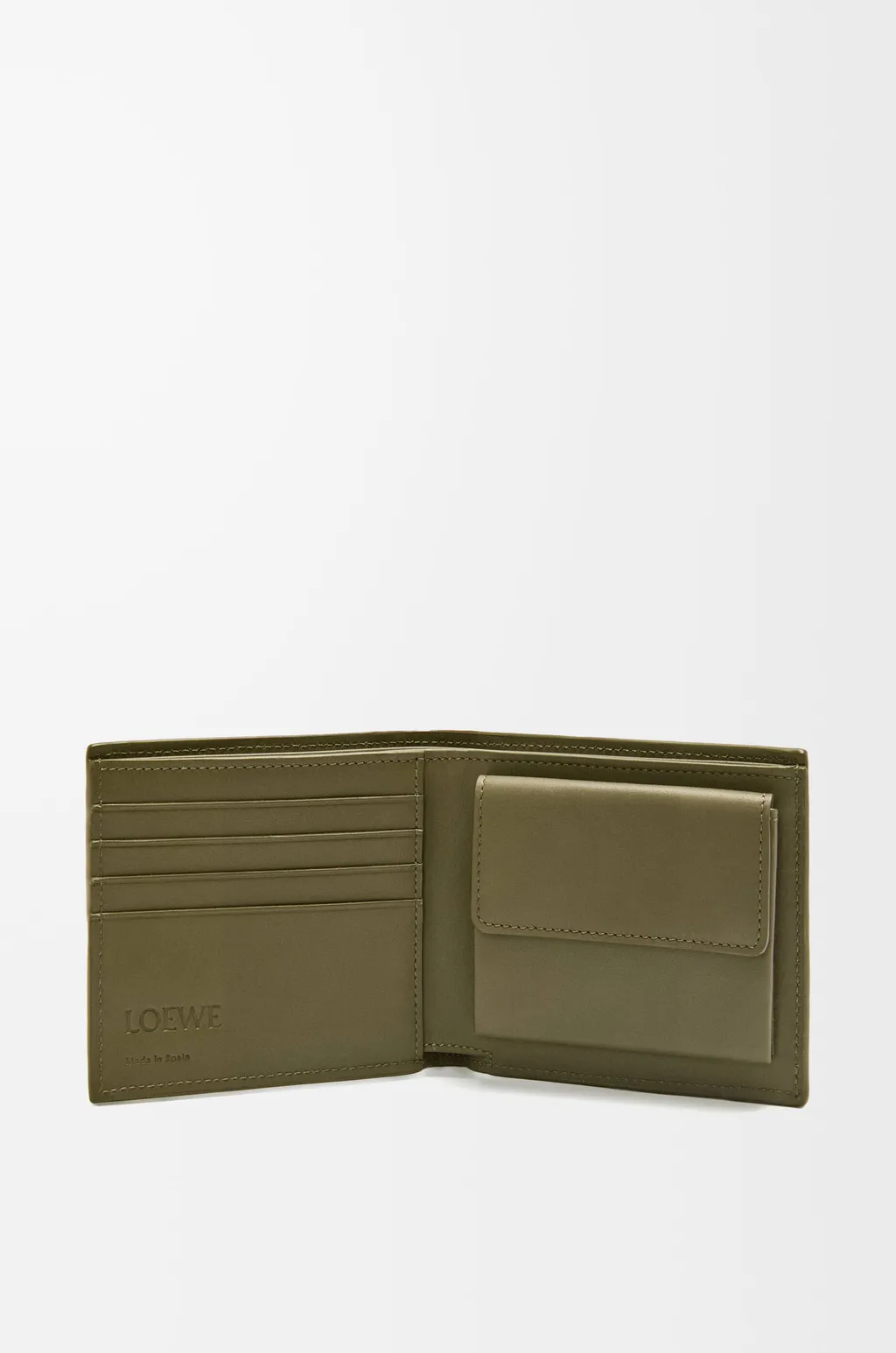 Bifold Coin Wallet In Textured Classic Calfskin