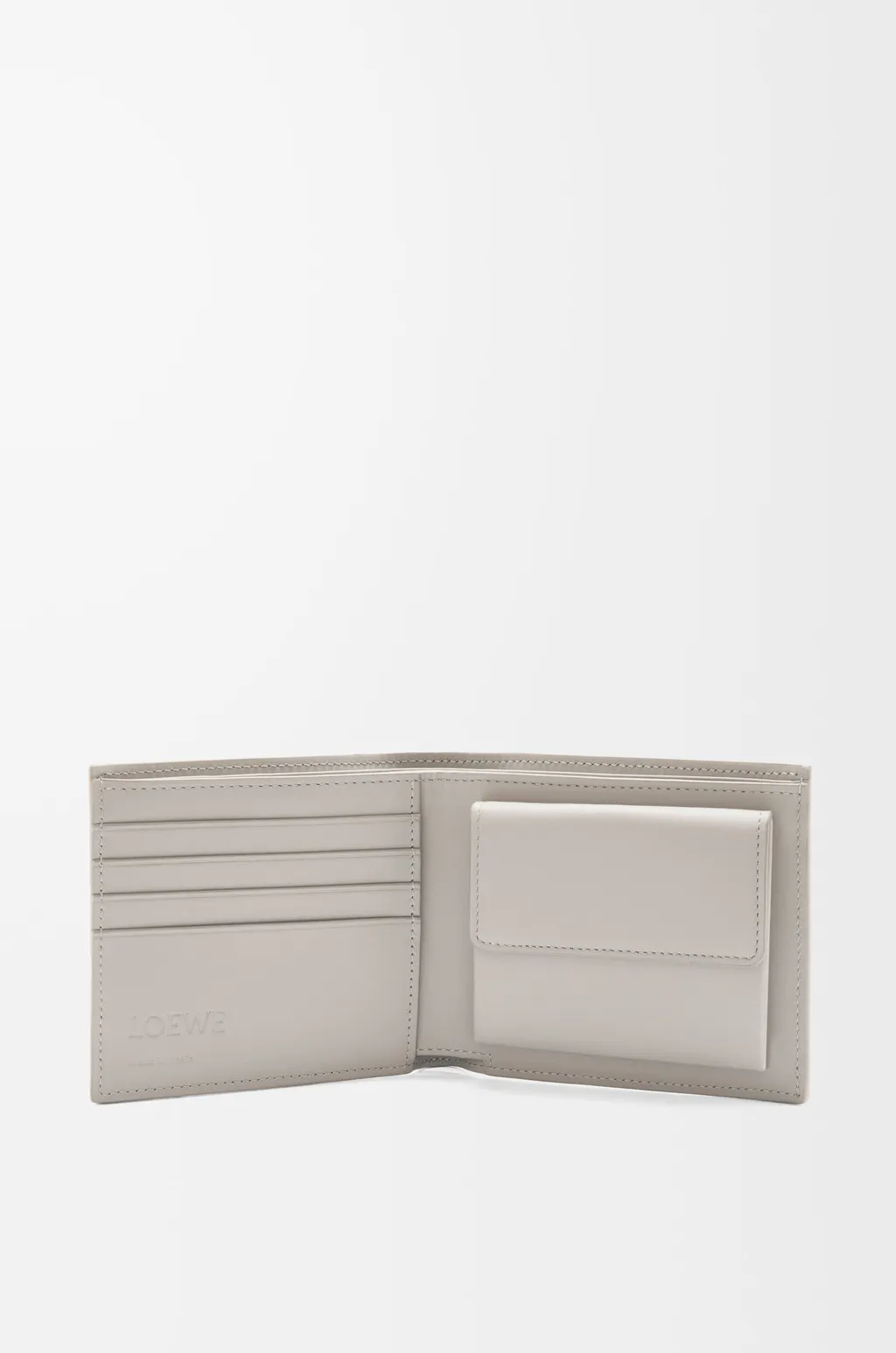 Bifold Coin Wallet In Textured Classic Calfskin