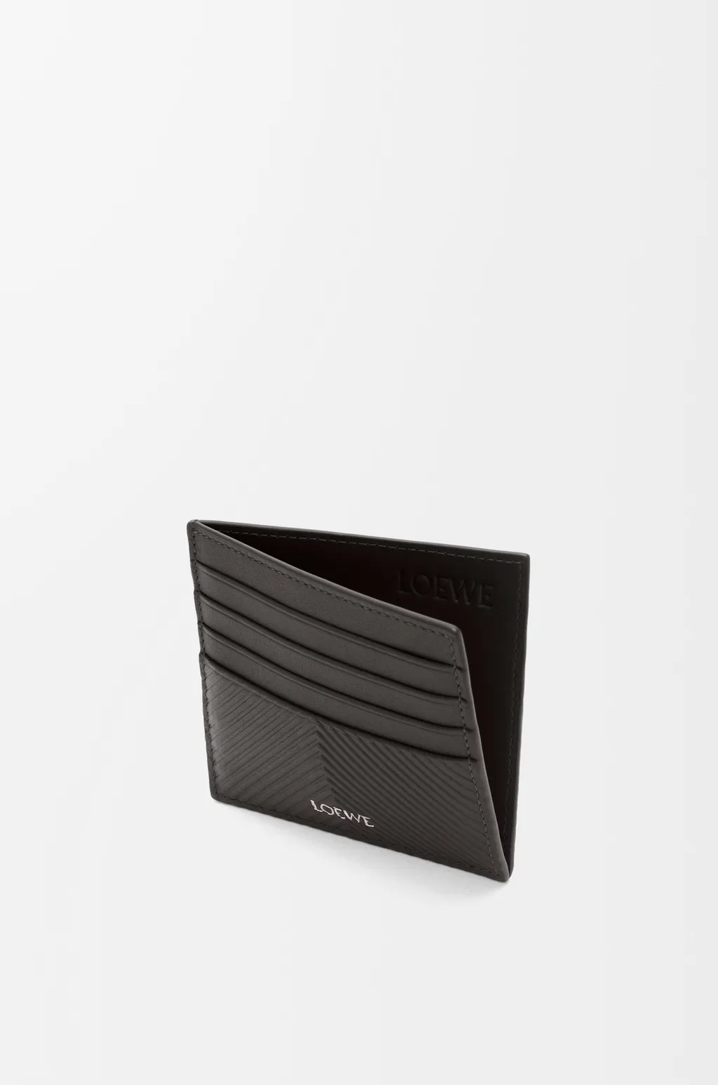 Open Cardholder In Textured Classic Calfskin
