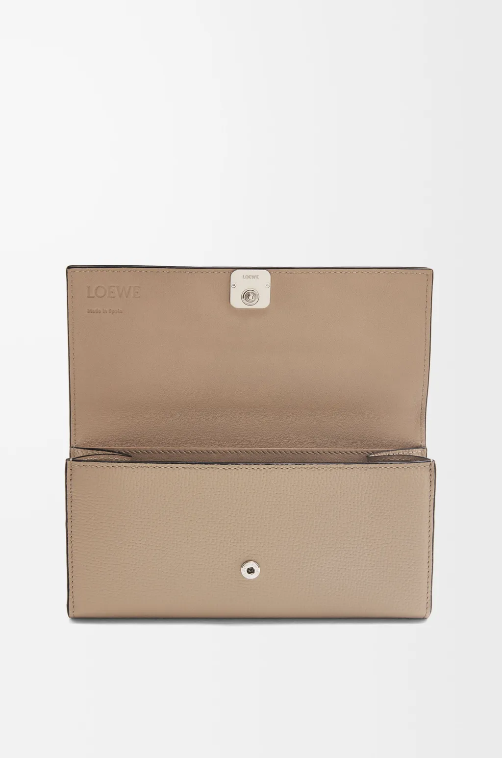 Anagram Continental Wallet In Pebble Grained Calfskin