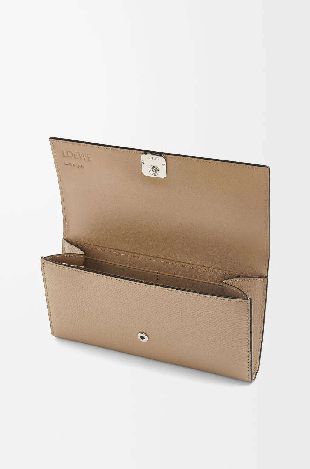 Anagram Continental Wallet In Pebble Grained Calfskin
