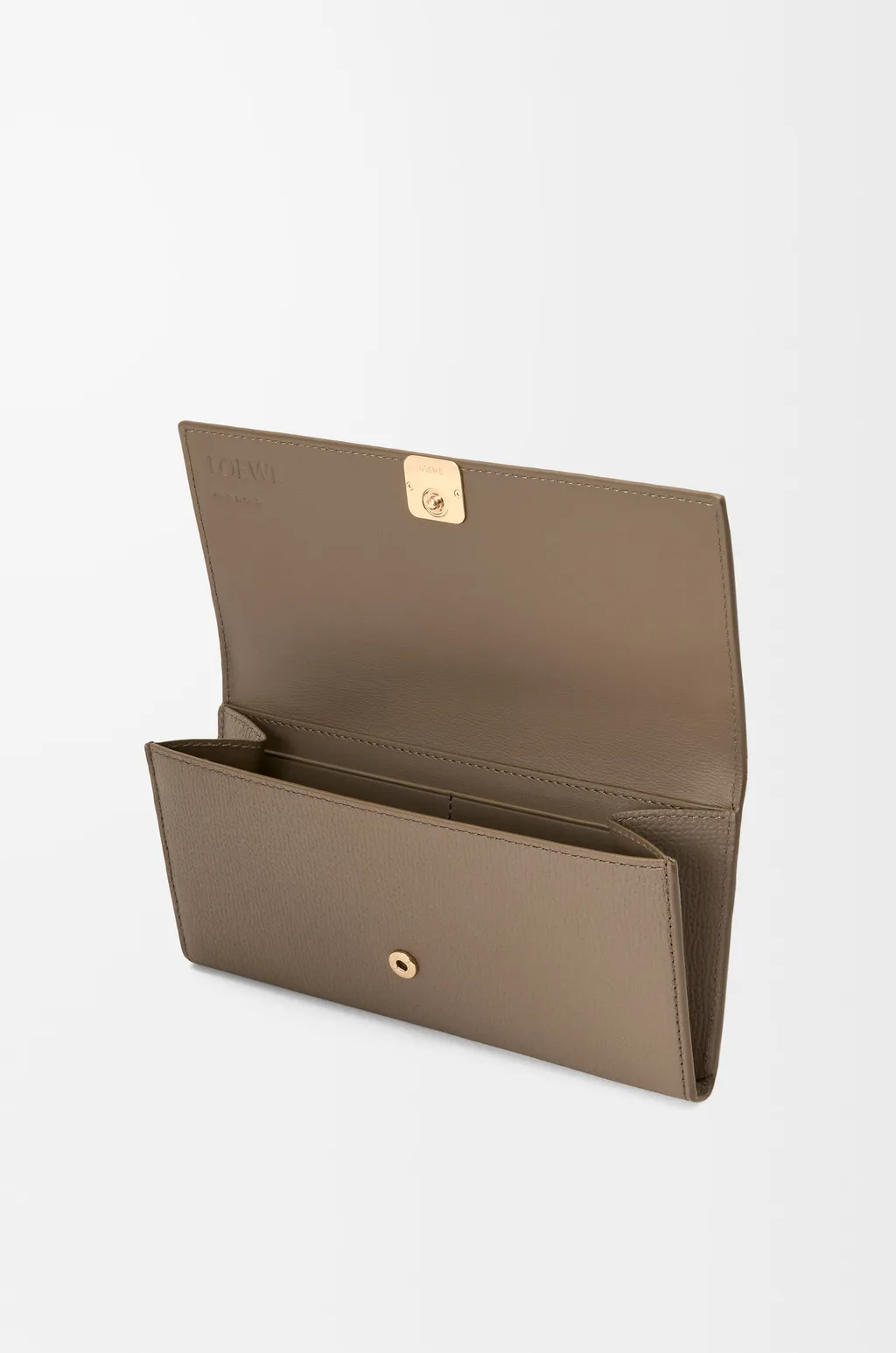 Anagram Continental Wallet In Pebble Grained Calfskin