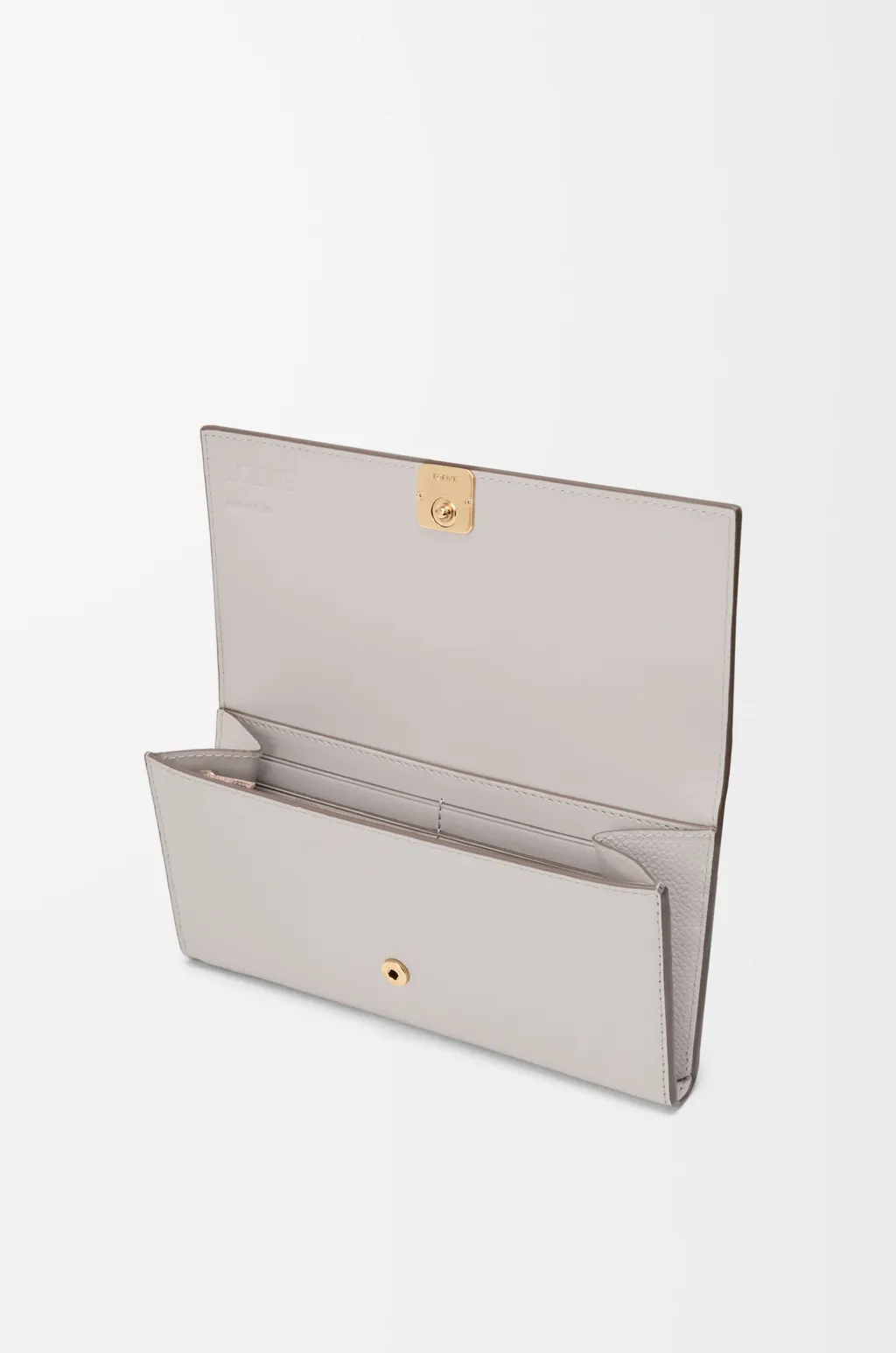 Anagram Continental Wallet In Pebble Grained Calfskin