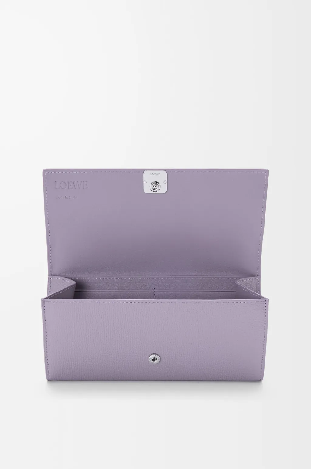 Anagram Continental Wallet In Pebble Grained Calfskin