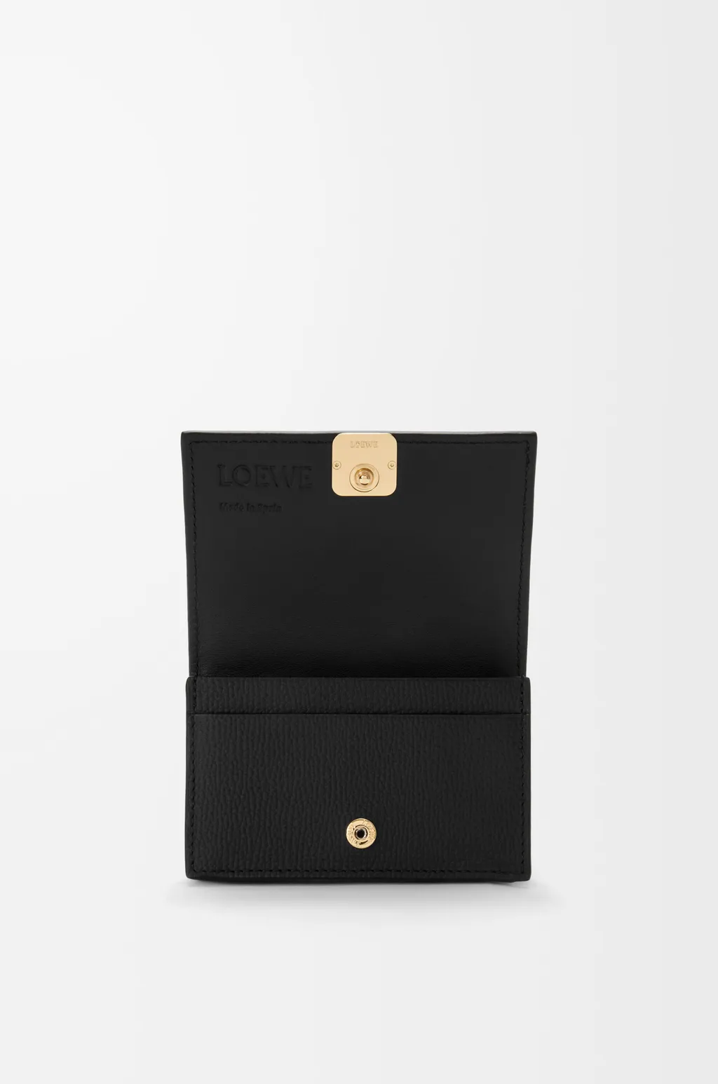 Anagram Business Cardholder In Pebble Grained Calfskin