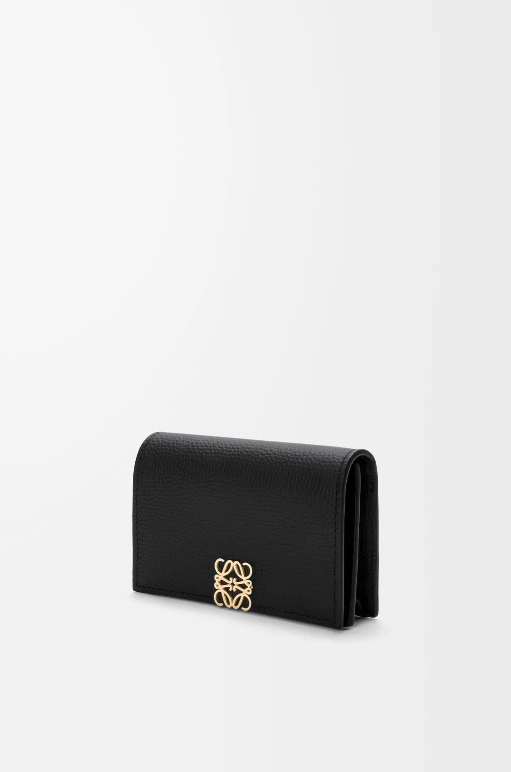 Anagram Business Cardholder In Pebble Grained Calfskin