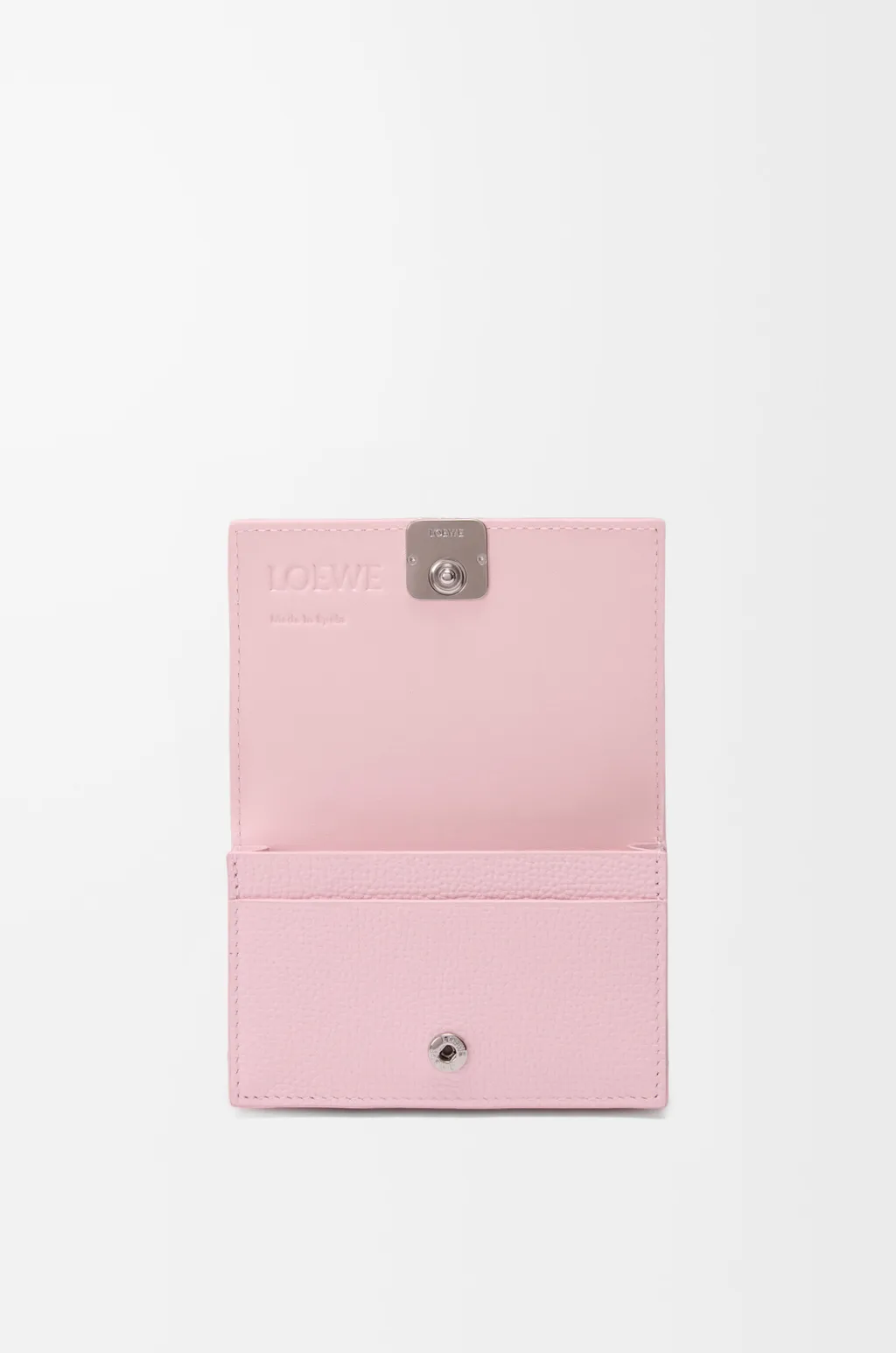 Anagram Business Cardholder In Pebble Grained Calfskin