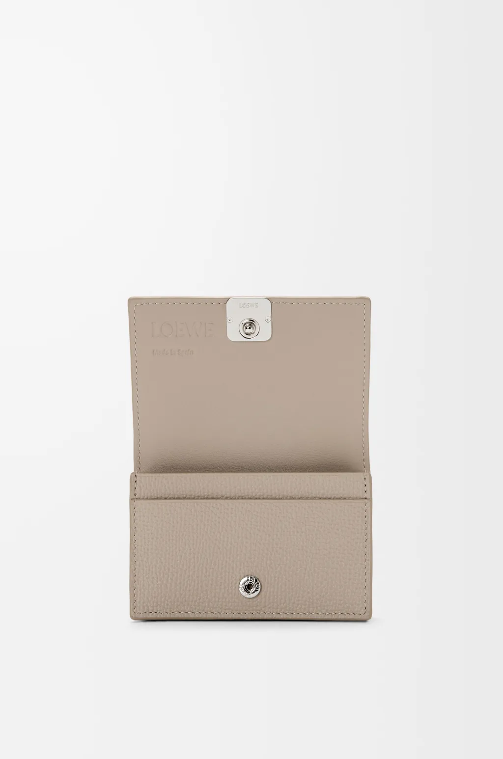 Anagram Business Cardholder In Pebble Grained Calfskin