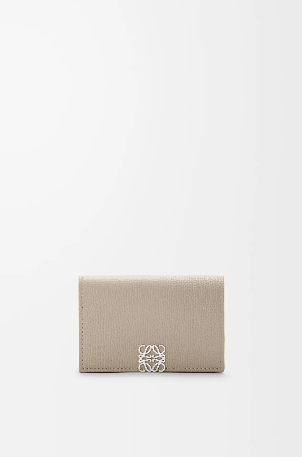 Anagram Business Cardholder In Pebble Grained Calfskin