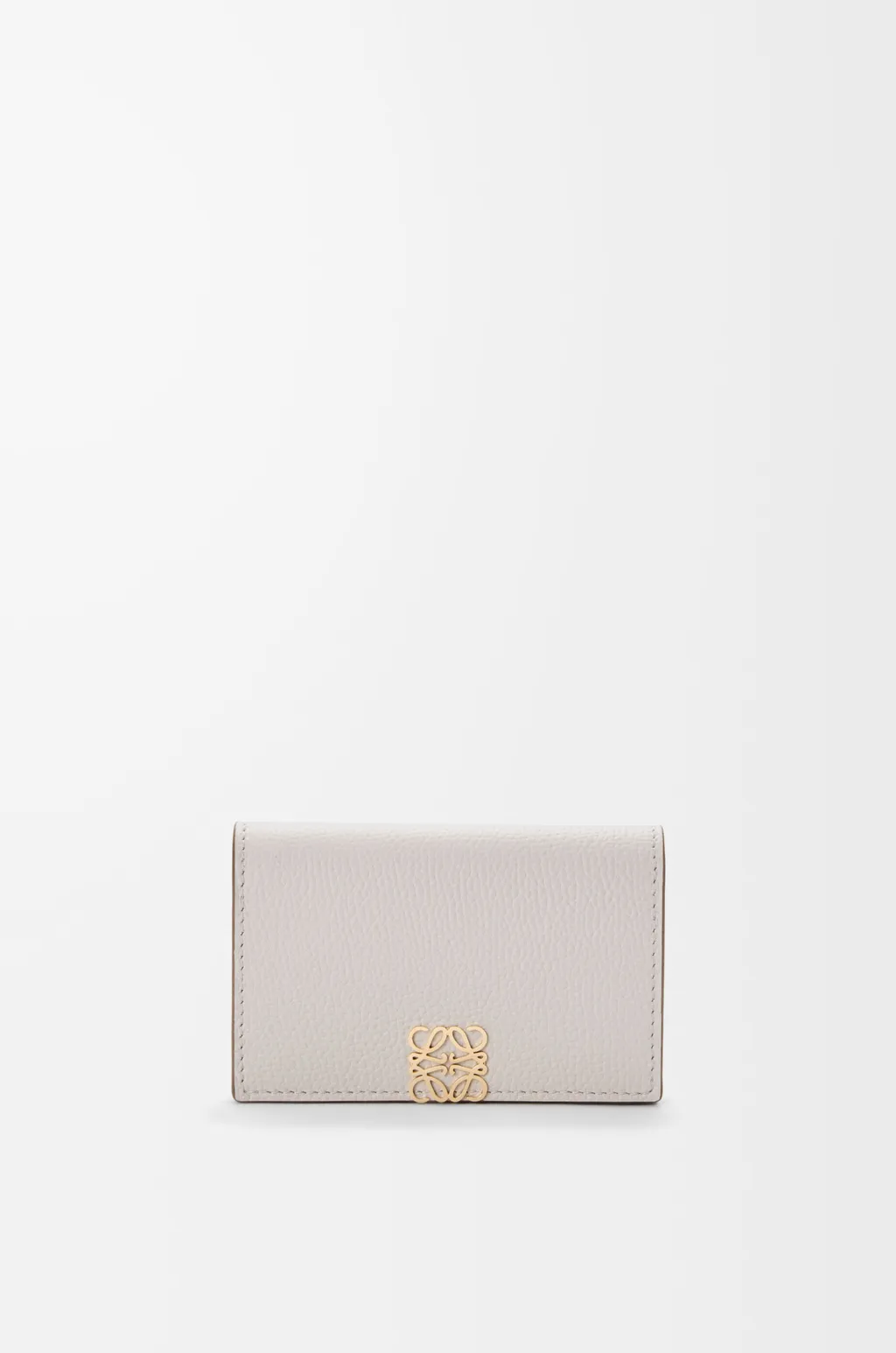 Anagram Business Cardholder In Pebble Grained Calfskin
