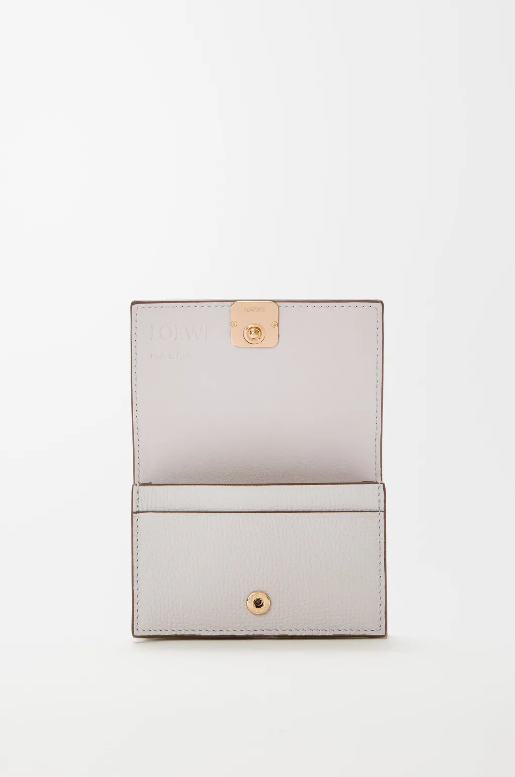 Anagram Business Cardholder In Pebble Grained Calfskin
