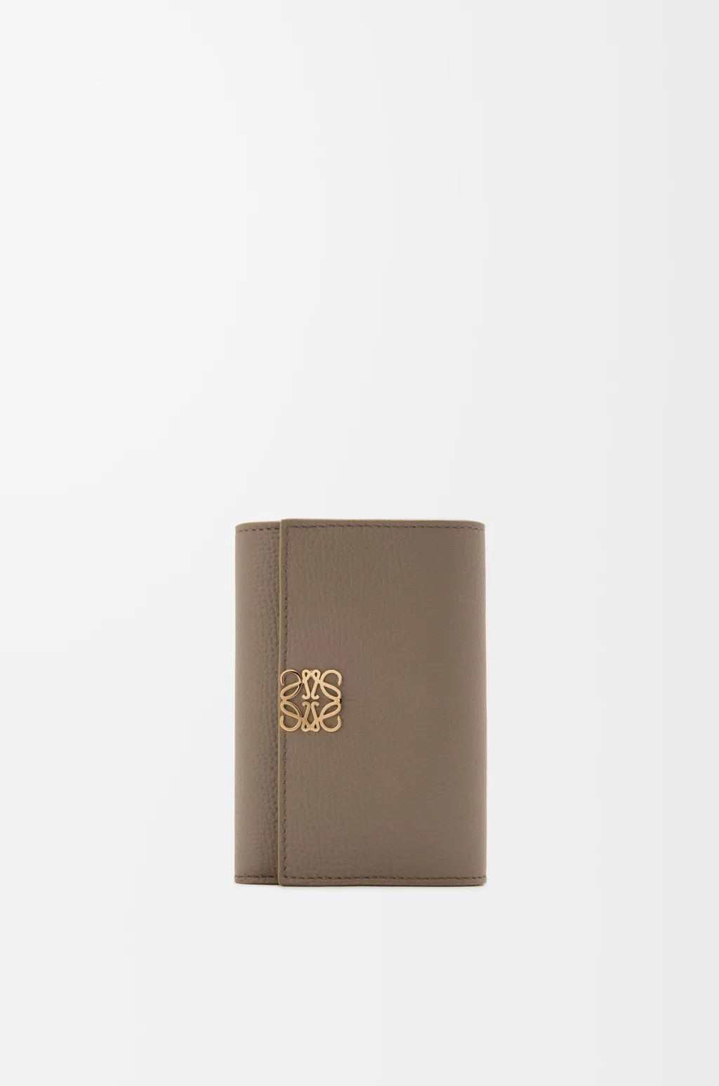 Anagram Small Vertical Wallet In Pebble Grained Calfskin