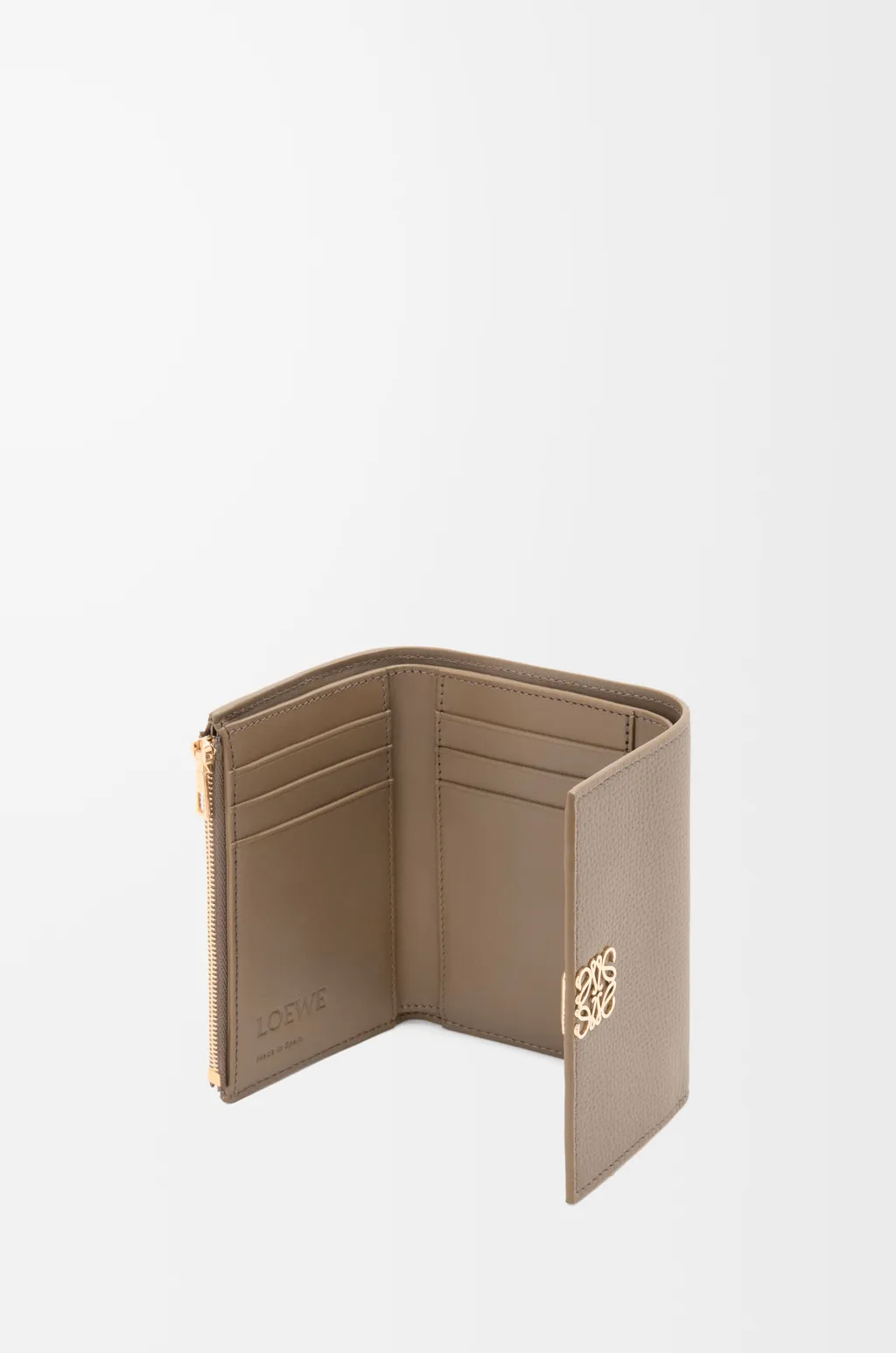 Anagram Small Vertical Wallet In Pebble Grained Calfskin