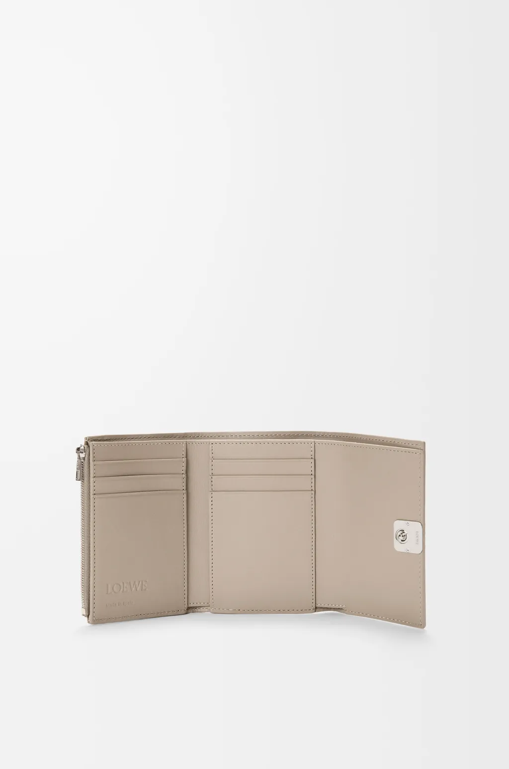 Anagram Small Vertical Wallet In Pebble Grained Calfskin