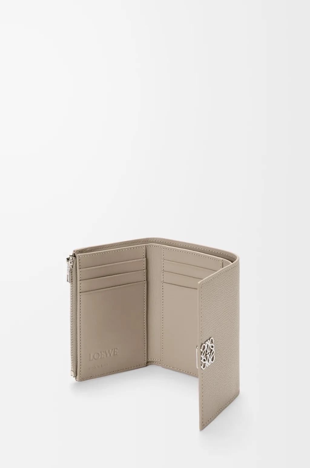 Anagram Small Vertical Wallet In Pebble Grained Calfskin