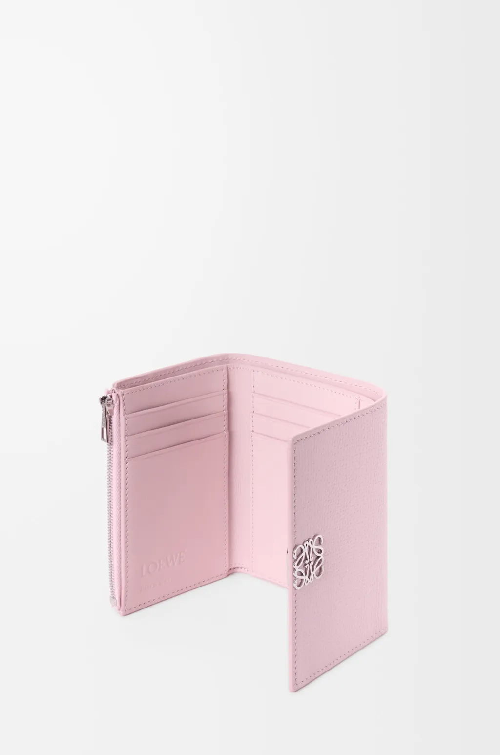 Anagram Small Vertical Wallet In Pebble Grained Calfskin