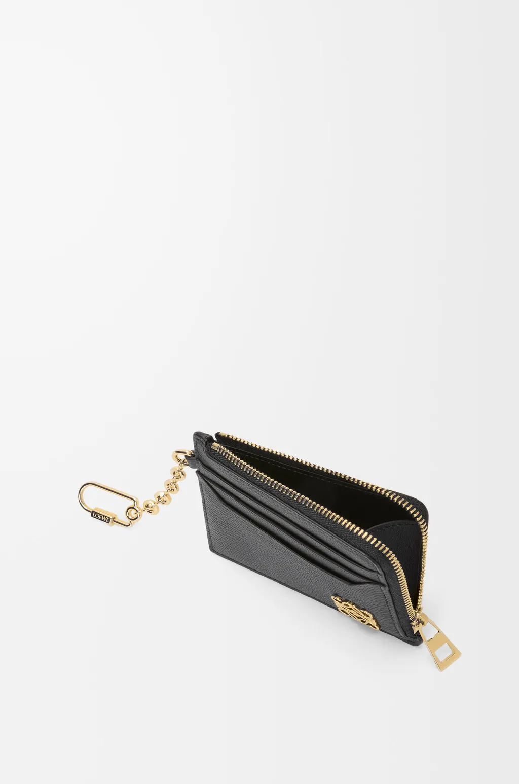 Anagram Square Coin Cardholder In Pebble Grained Calfskin