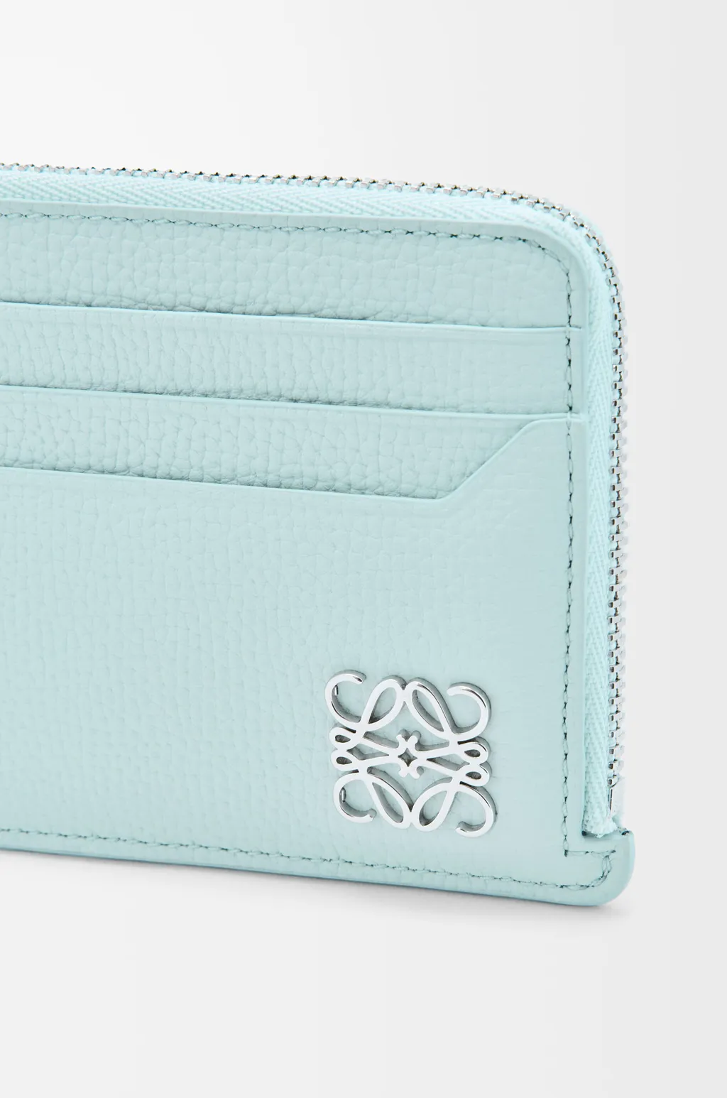 Anagram Square Coin Cardholder In Pebble Grained Calfskin