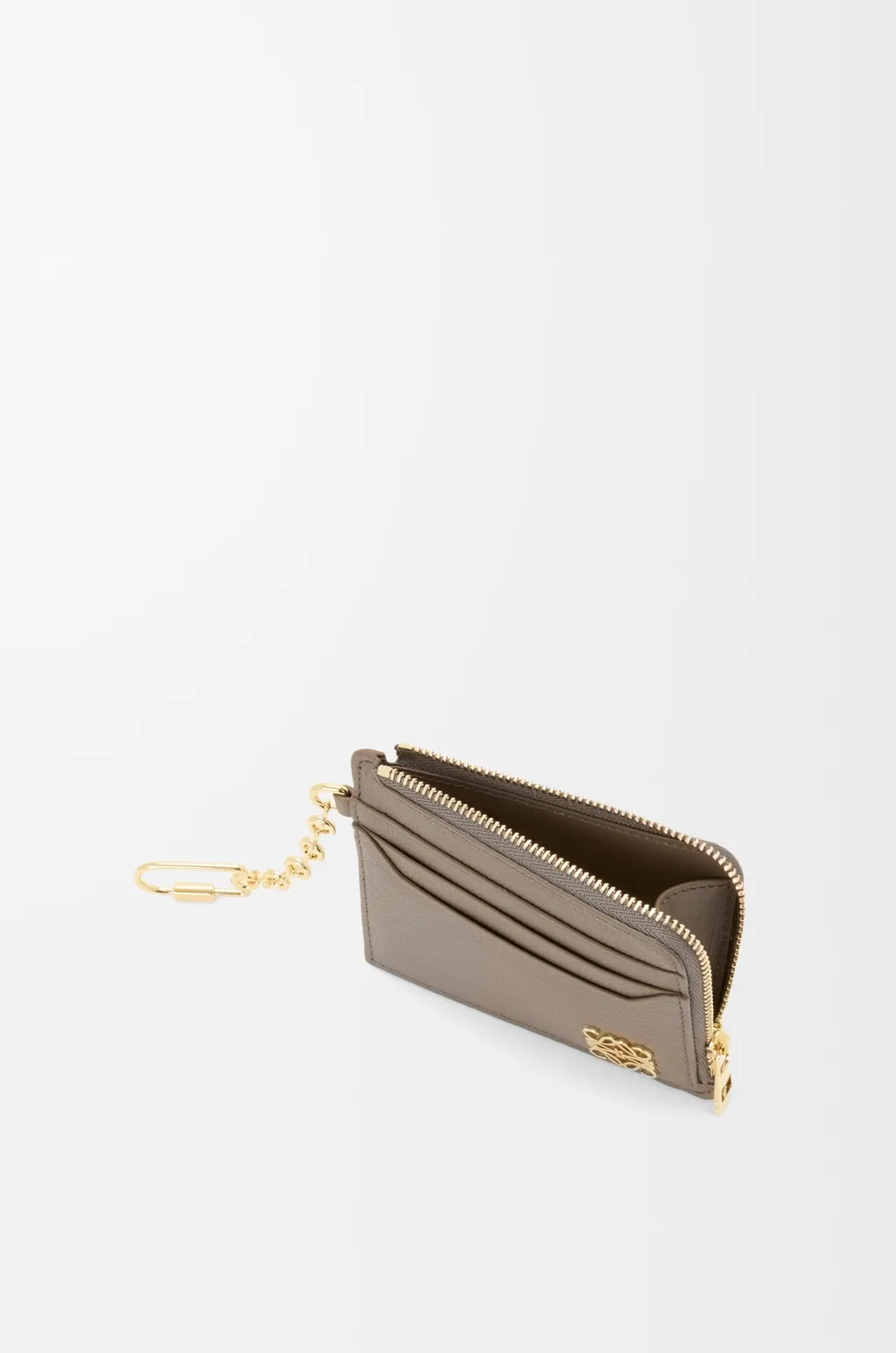 Anagram Square Coin Cardholder In Pebble Grained Calfskin