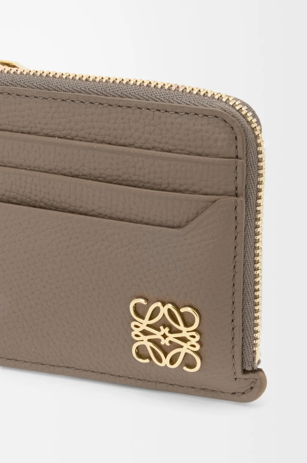 Anagram Square Coin Cardholder In Pebble Grained Calfskin