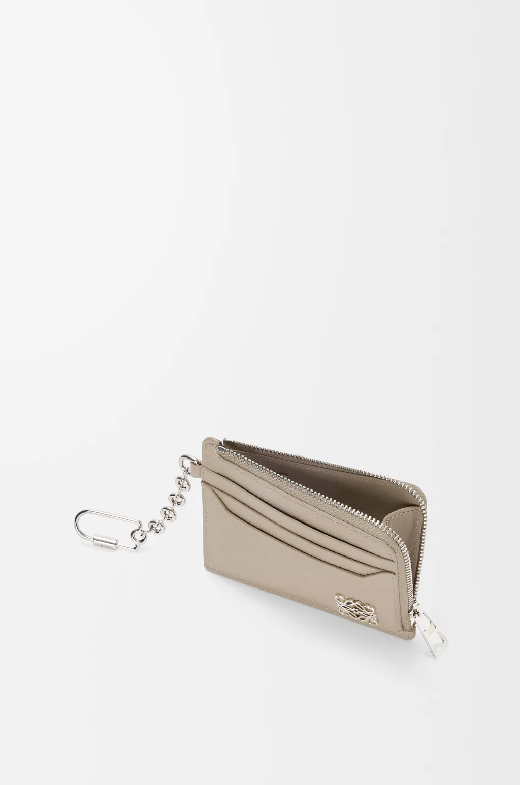 Anagram Square Coin Cardholder In Pebble Grained Calfskin