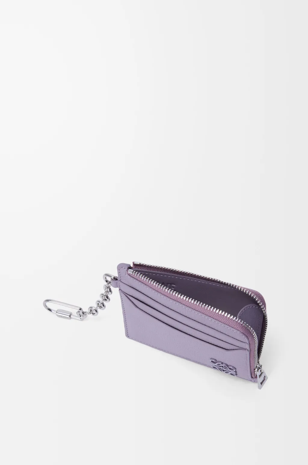 Anagram Square Coin Cardholder In Pebble Grained Calfskin