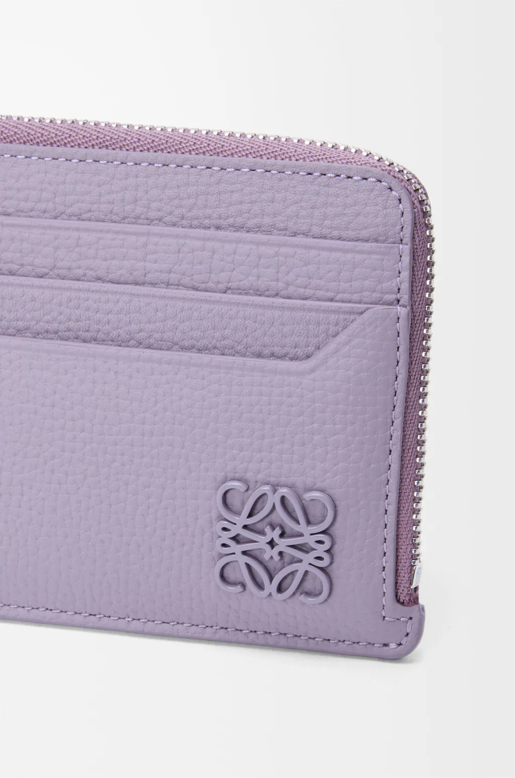 Anagram Square Coin Cardholder In Pebble Grained Calfskin