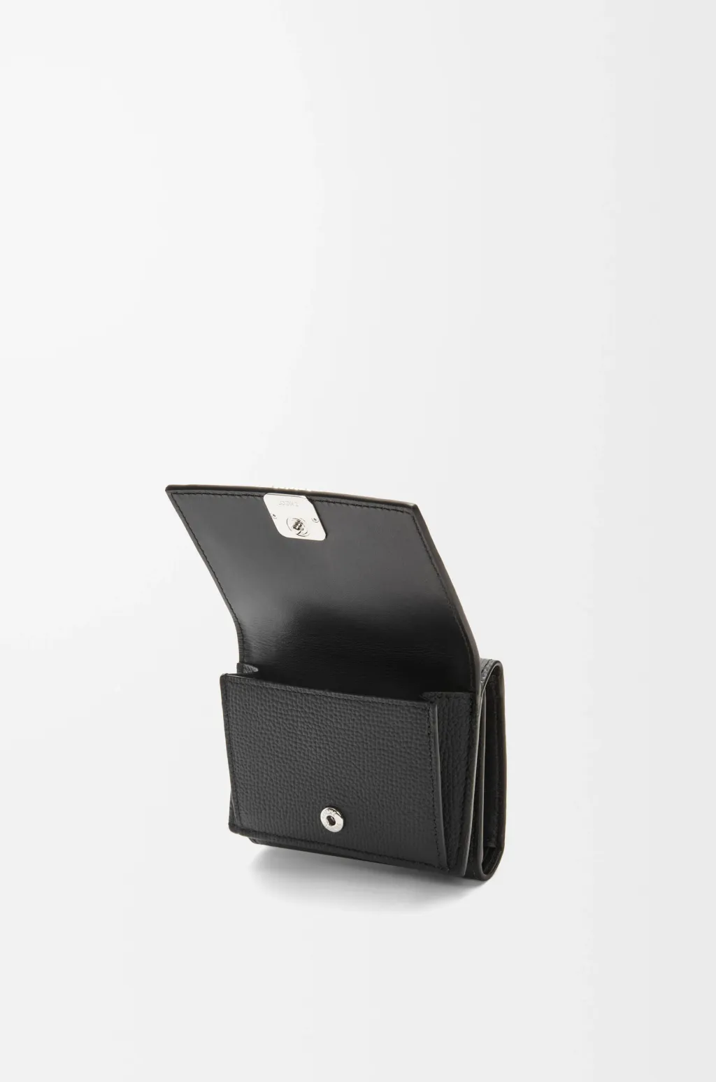 Anagram Trifold Wallet In Pebble Grained Calfskin
