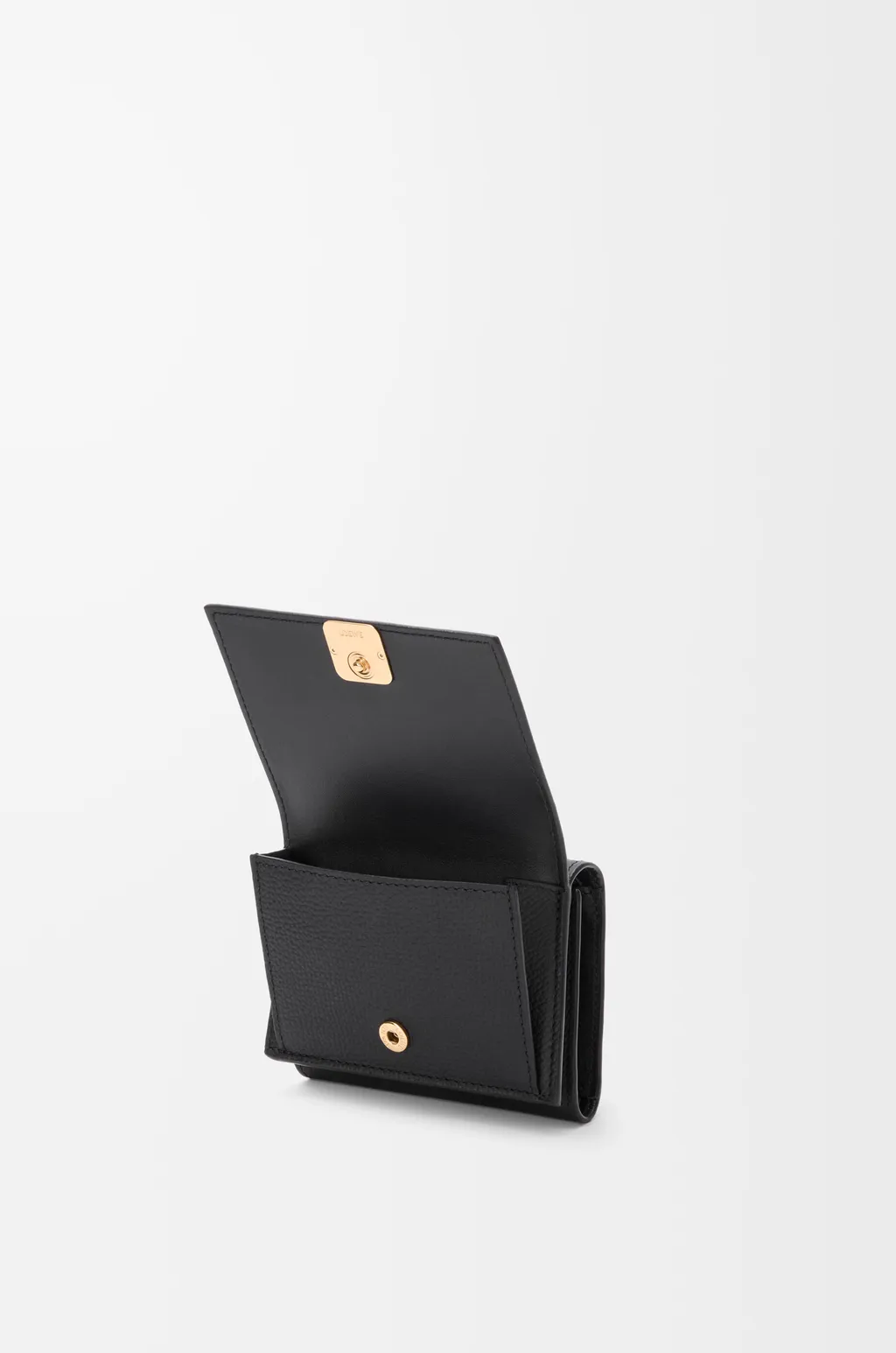 Anagram Trifold Wallet In Pebble Grained Calfskin