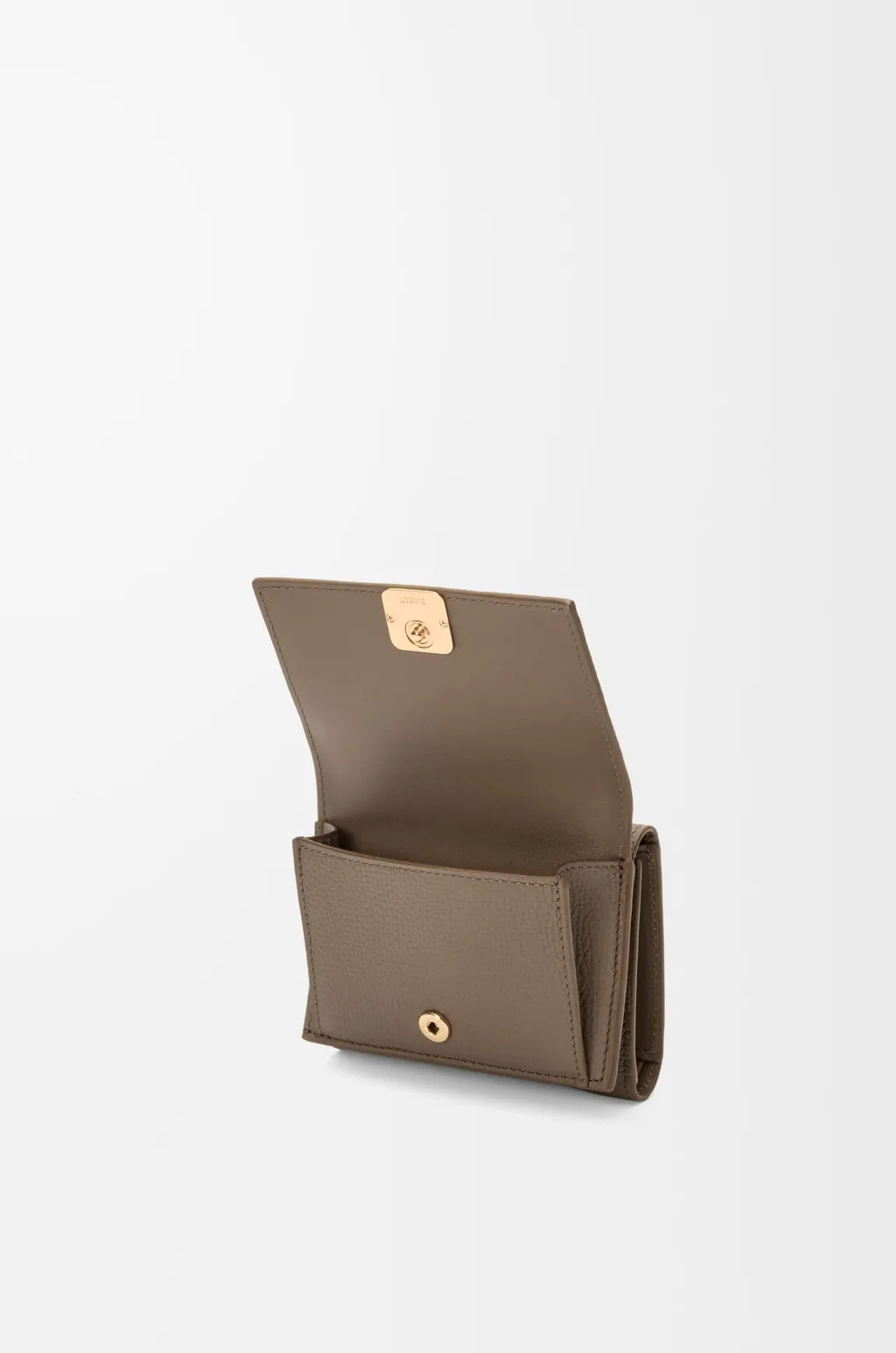 Anagram Trifold Wallet In Pebble Grained Calfskin