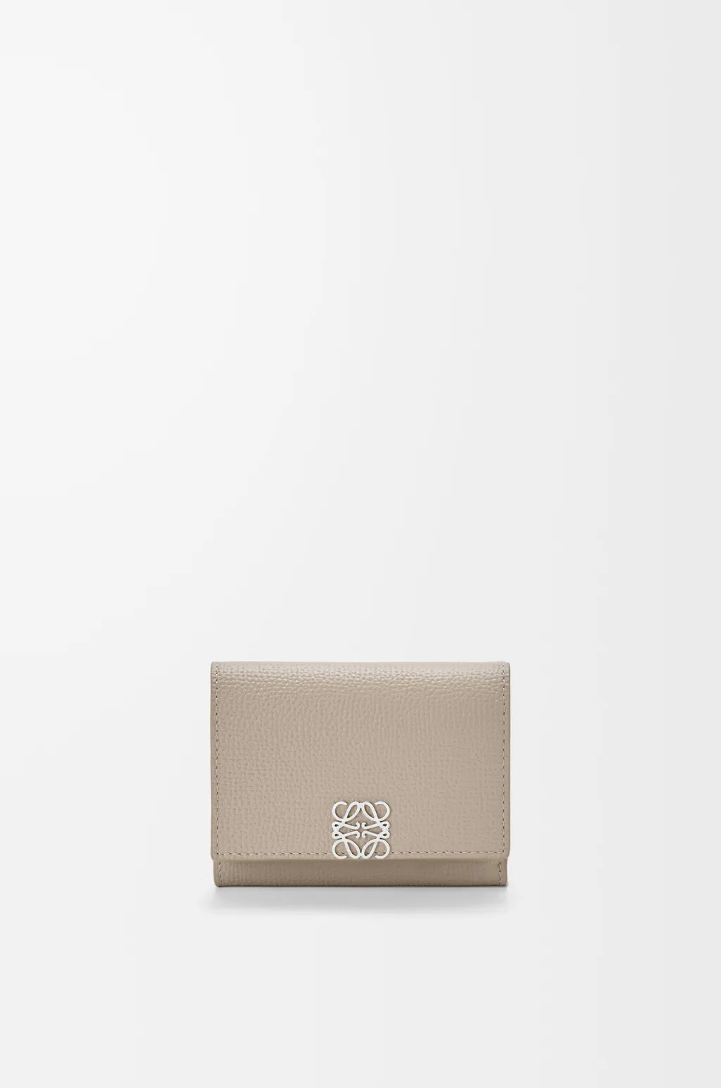 Anagram Trifold Wallet In Pebble Grained Calfskin
