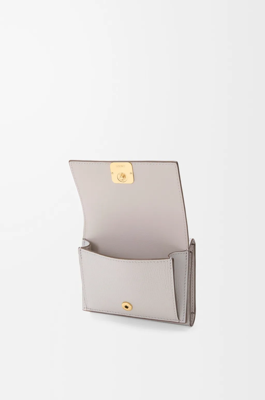 Anagram Trifold Wallet In Pebble Grained Calfskin