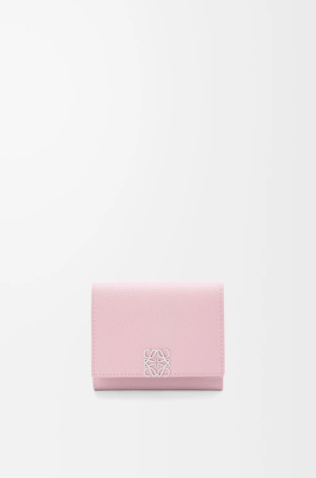 Anagram Trifold Wallet In Pebble Grained Calfskin