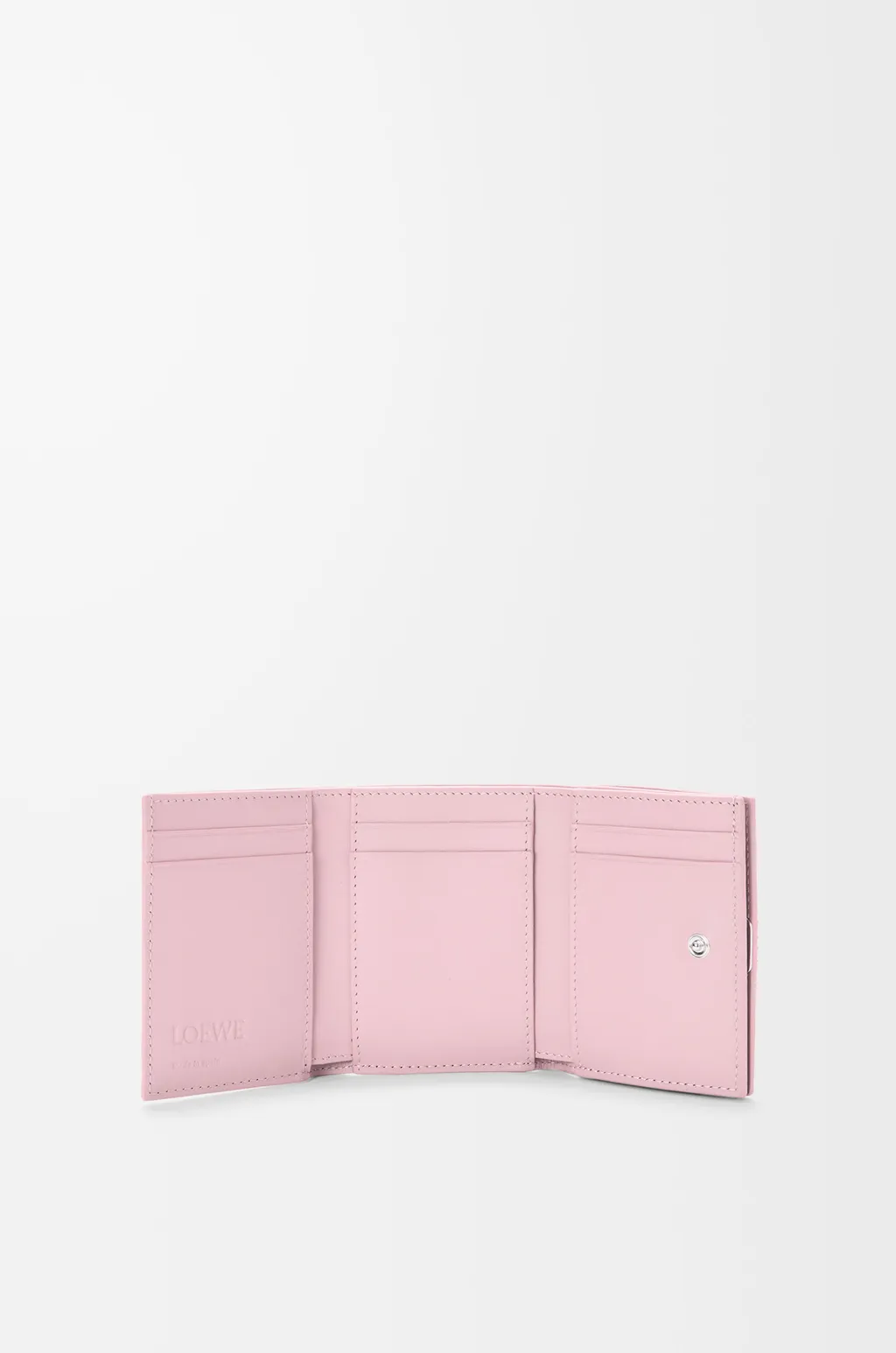 Anagram Trifold Wallet In Pebble Grained Calfskin