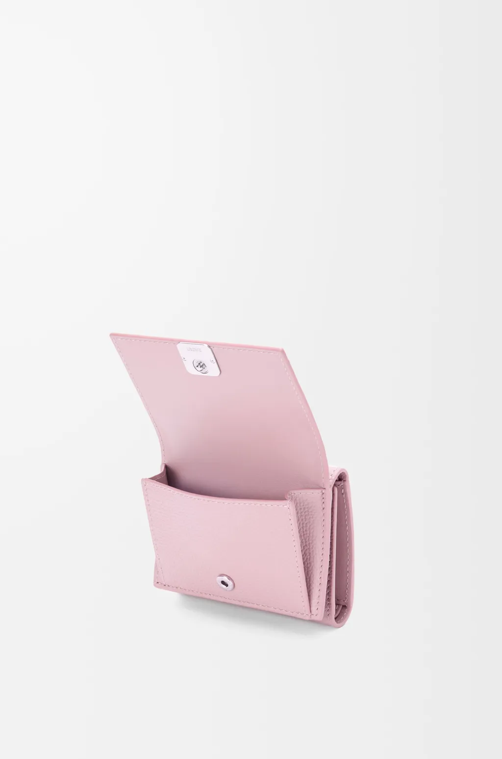 Anagram Trifold Wallet In Pebble Grained Calfskin
