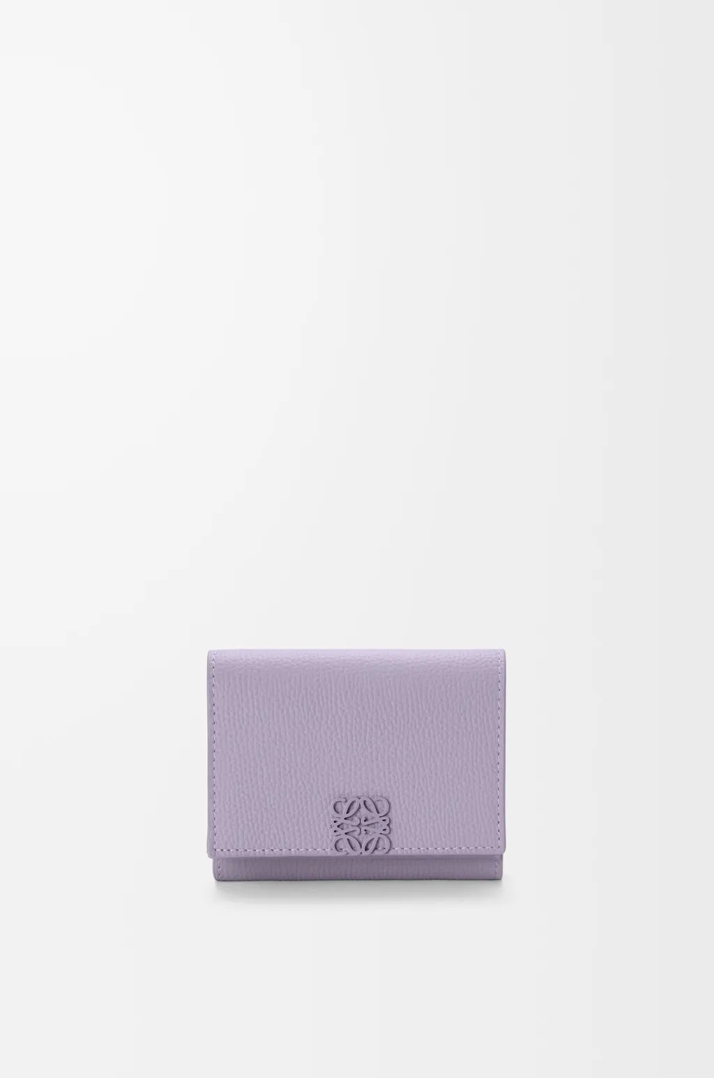 Anagram Trifold Wallet In Pebble Grained Calfskin