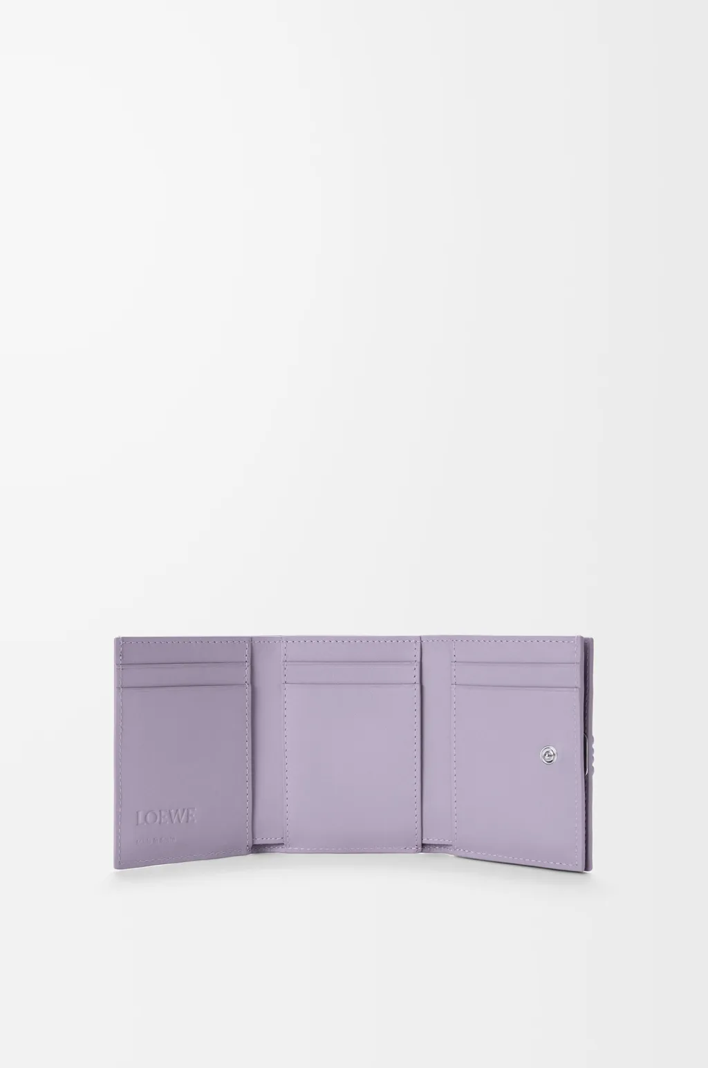 Anagram Trifold Wallet In Pebble Grained Calfskin