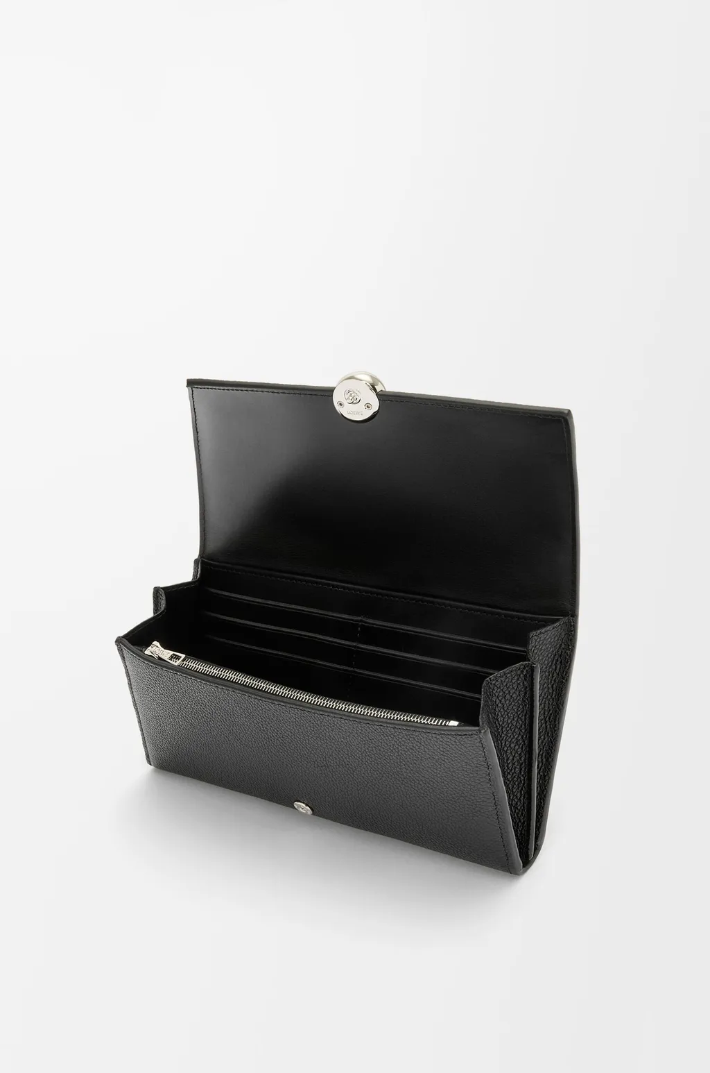 Pebble Continental Wallet In Mini Grain Calfskin