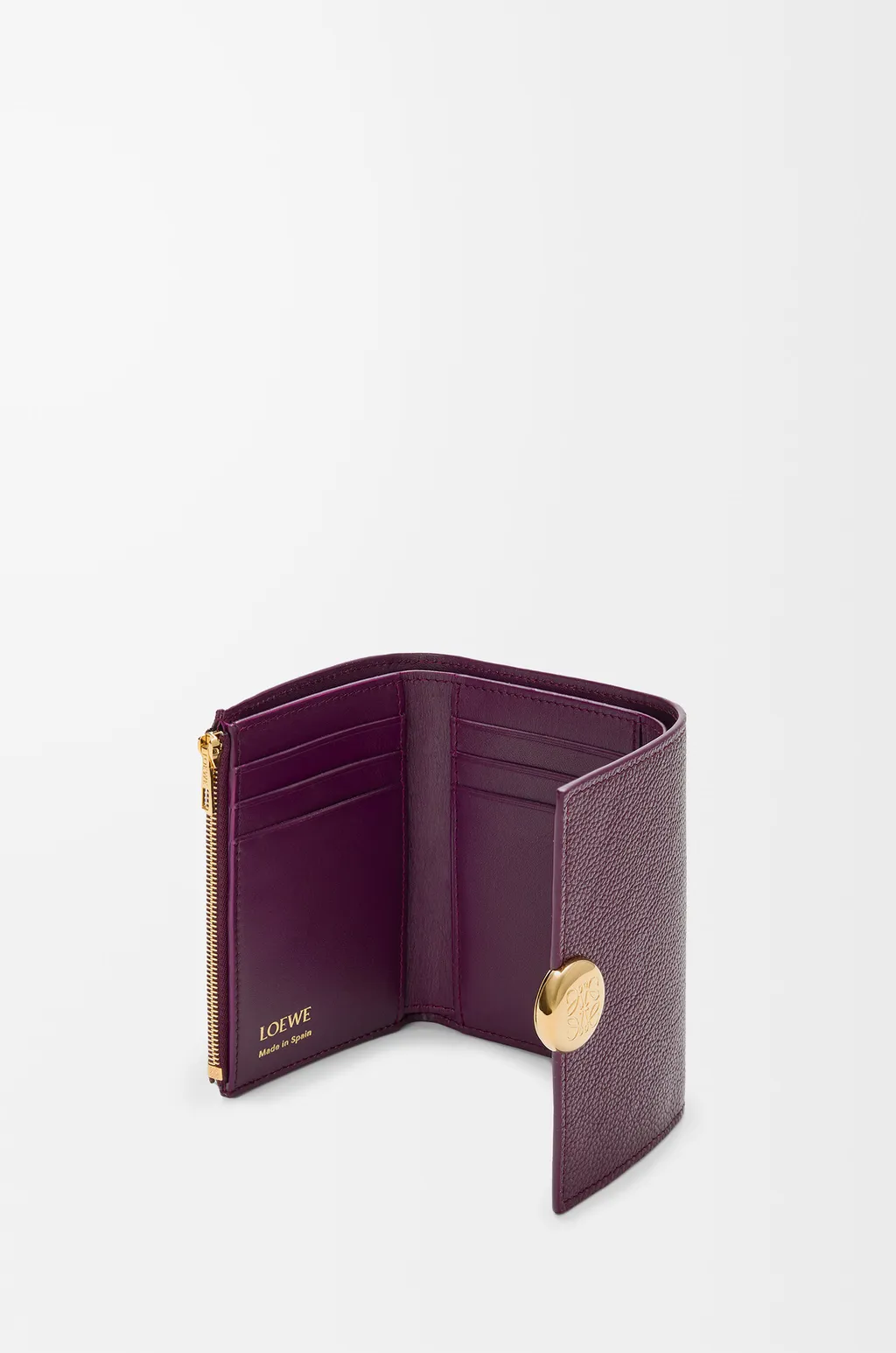 Pebble Small Vertical Wallet In Pebble Grained Calfskin