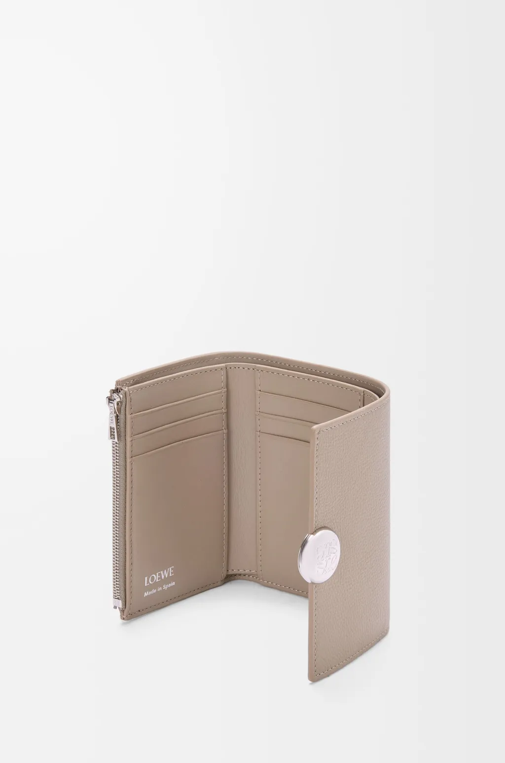 Pebble Small Vertical Wallet In Pebble Grained Calfskin