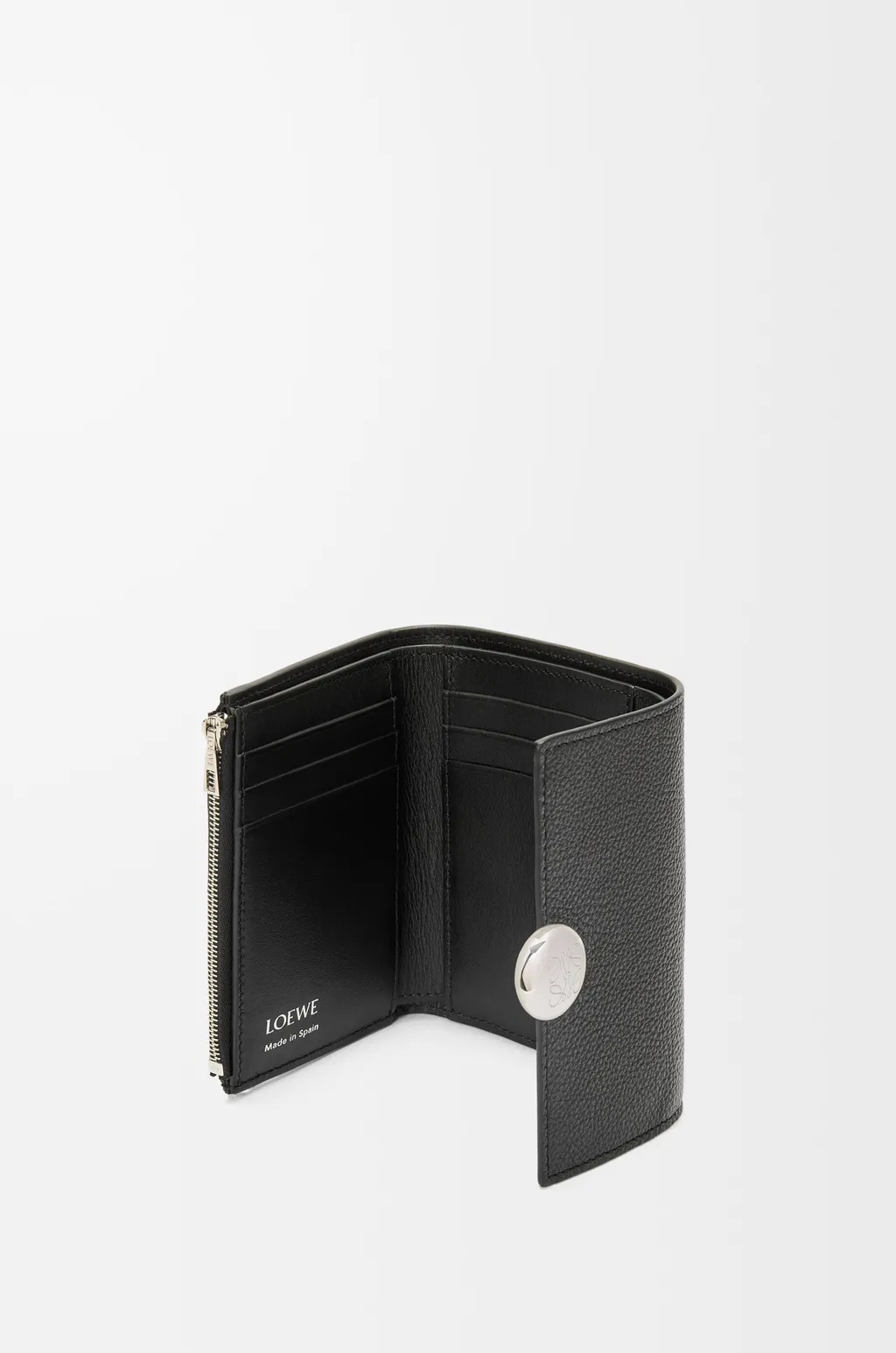 Pebble Small Vertical Wallet In Pebble Grained Calfskin