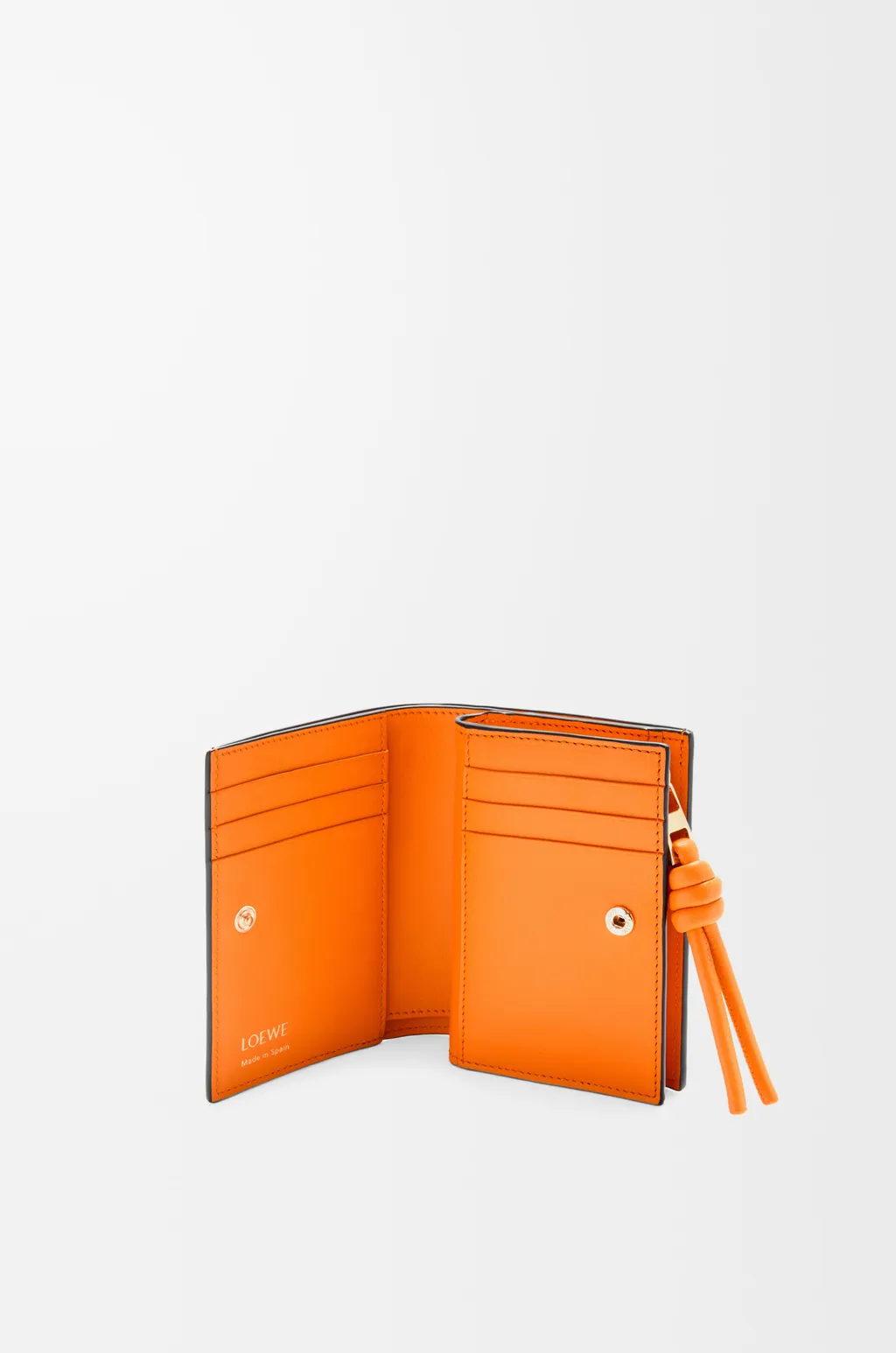 Knot Compact Wallet In Shiny Nappa Calfskin