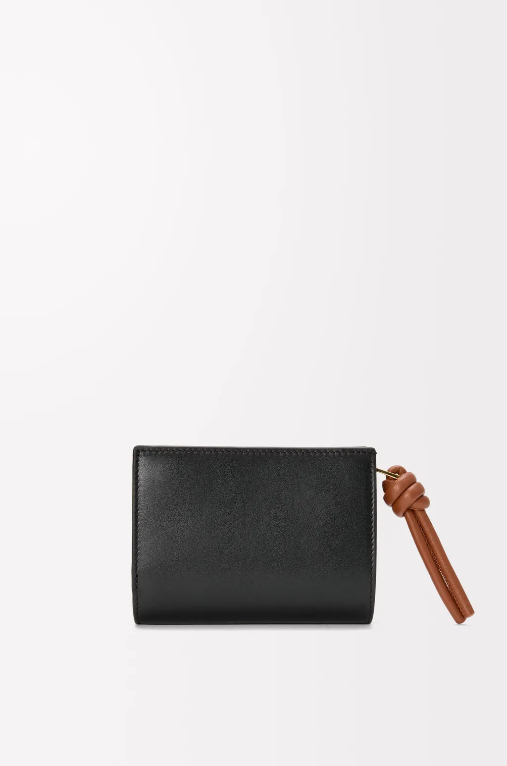 Knot Compact Wallet In Shiny Nappa Calfskin