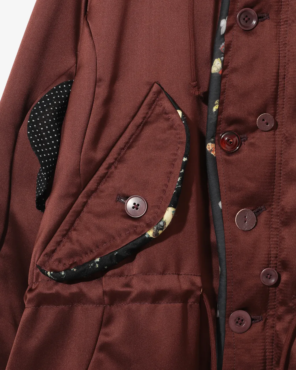 Double Face Satin Mod Coat