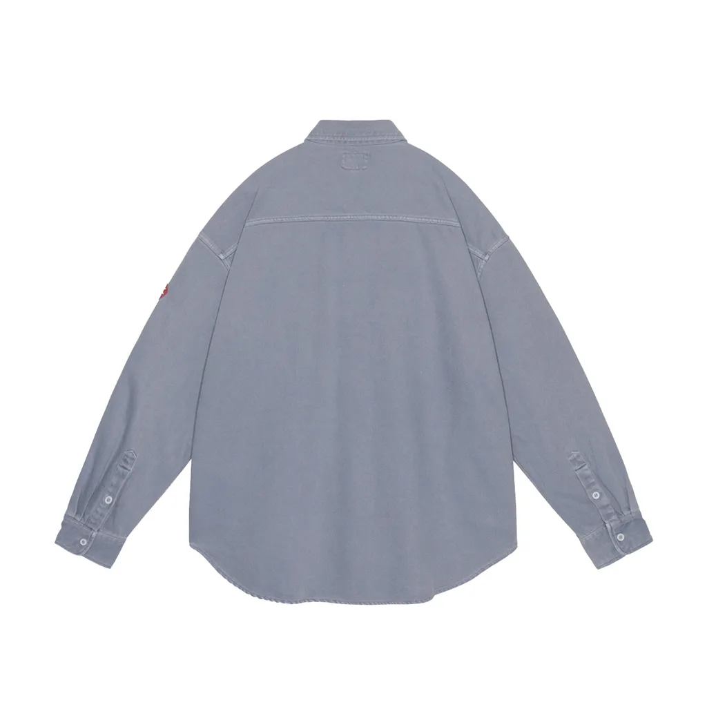 Overdye Otton Twill Big Shirt Charcoal