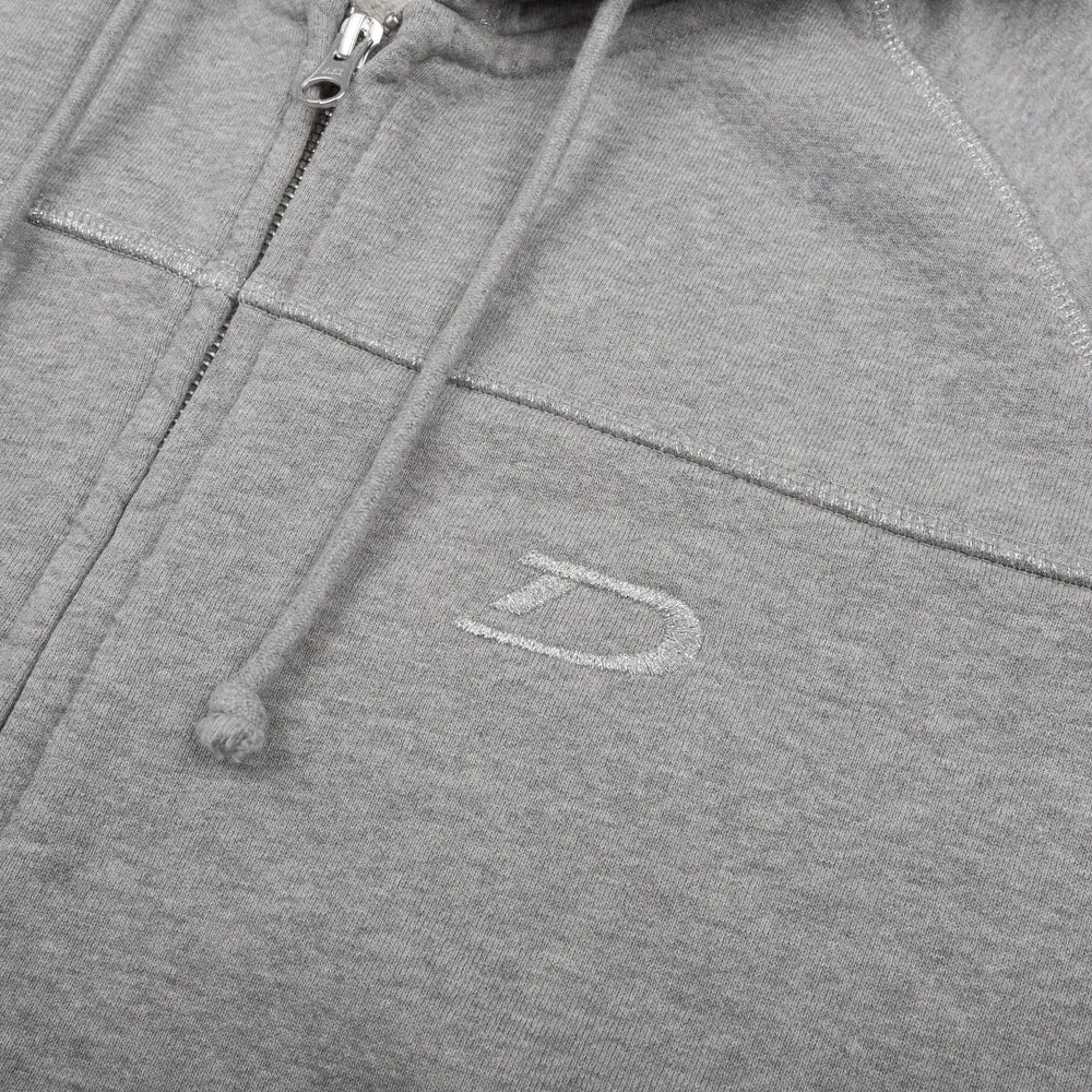 Court Lines Zip Hoodie Grey