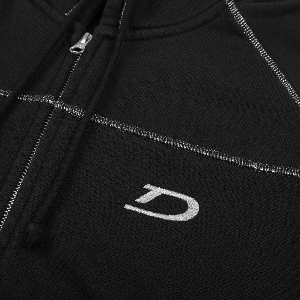 Court Lines Zip Hoodie Black